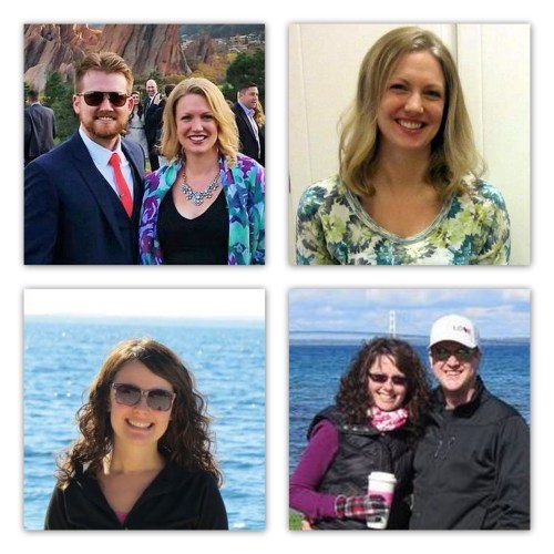 My boys and their brides: Drew and Kristin, Kevin and Savanna